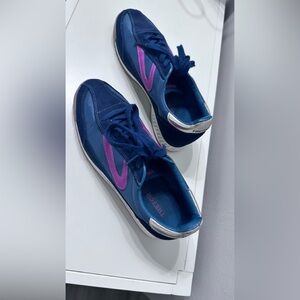 Tretorn Retro Blue and Pink Sneakers, Size 8